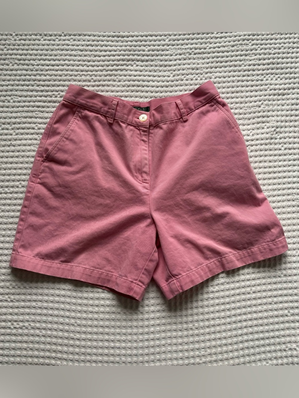 Lauren Ralph Lauren Bubblegum Pink Chino Shorts Flat Front Classic Preppy Size 6